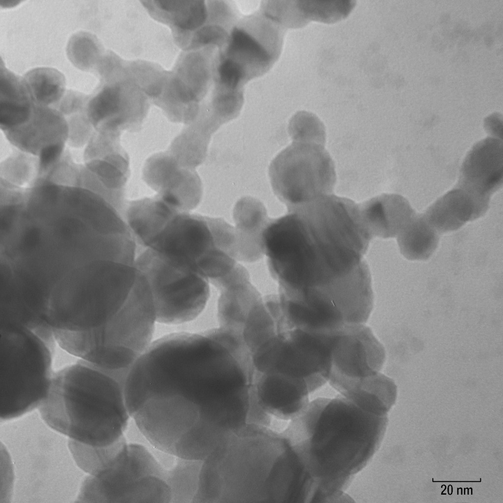   TEM image of nickel nanoparticles