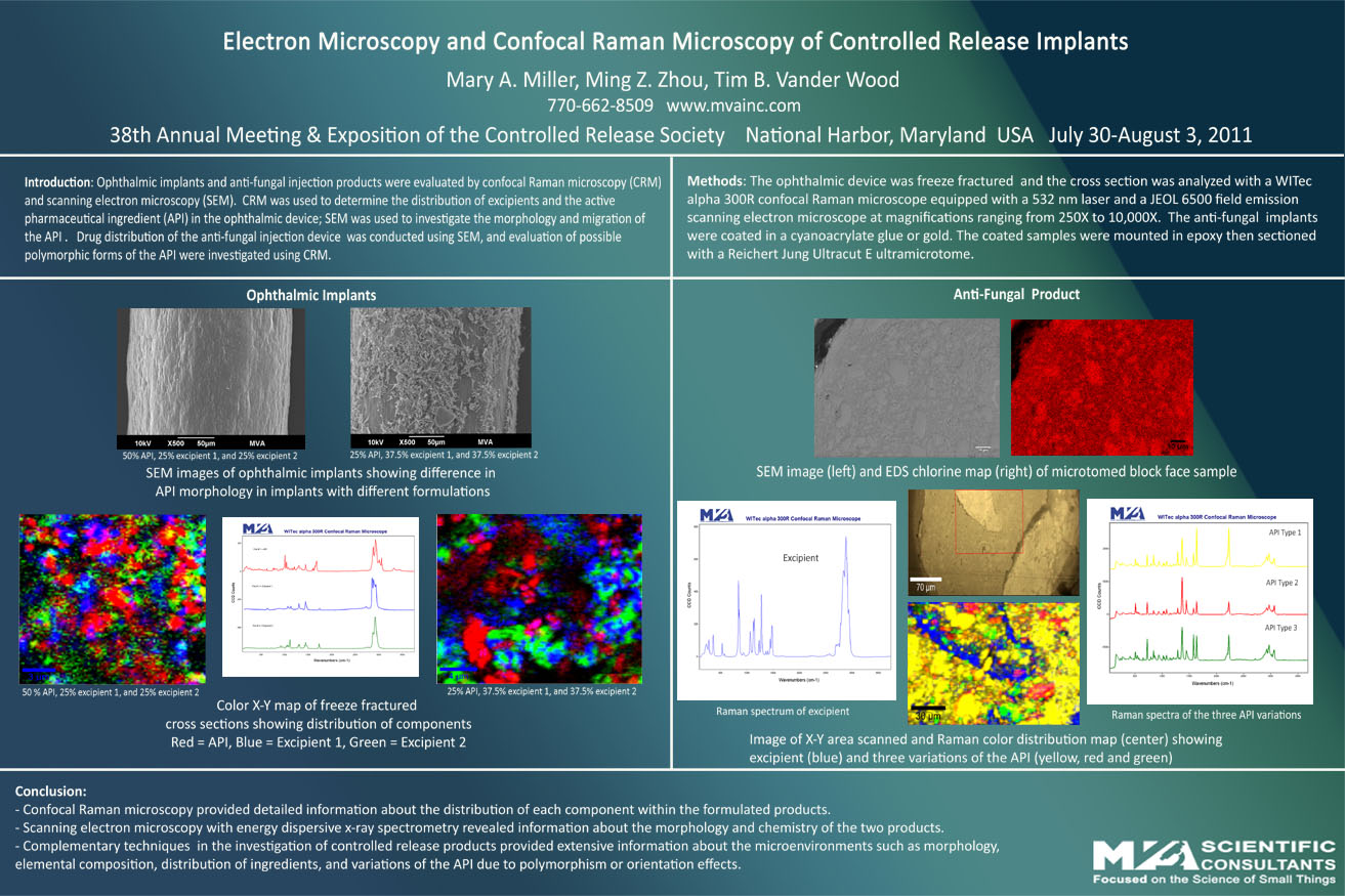 Confocal Raman and Electron Microscopy Analysis of Ophthalmic Implants